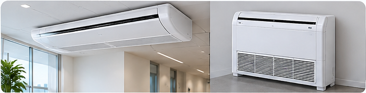 Unità per installazione a soffitto o pavimento