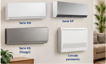 Esempi di unità interne GENERAL Fujitsu per climatizzazione residenziale