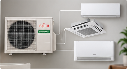 Sistema GENERAL Fujitsu multisplit con più unità interne